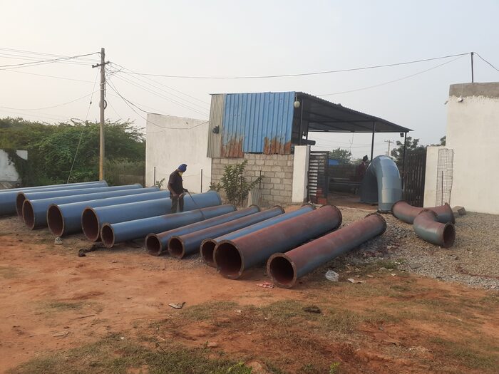 Fabricated steel duct bends